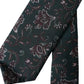 Dolce & Gabbana Green Floral Print Silk Adjustable Men Tie