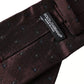 Dolce & Gabbana Bordeaux Fantasy 100% Silk Adjustable Men Tie