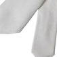 Dolce & Gabbana White Silk Classic Adjustable Men Tie