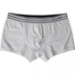 Dolce & Gabbana White Cotton Blend Regular Boxer Shorts Underwear