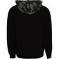 Dolce & Gabbana Black Camouflage Hooded Sweatshirt Sweater