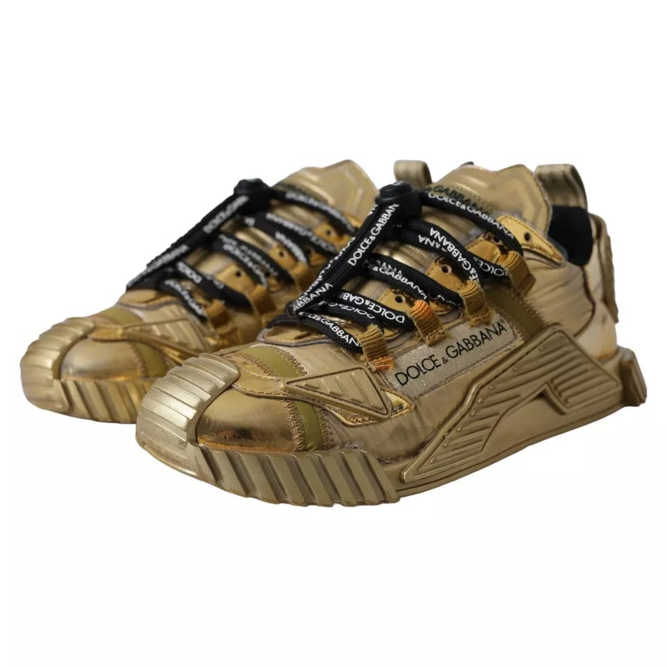 Dolce & Gabbana Metallic Gold NS1 Low Top Sneakers Shoes