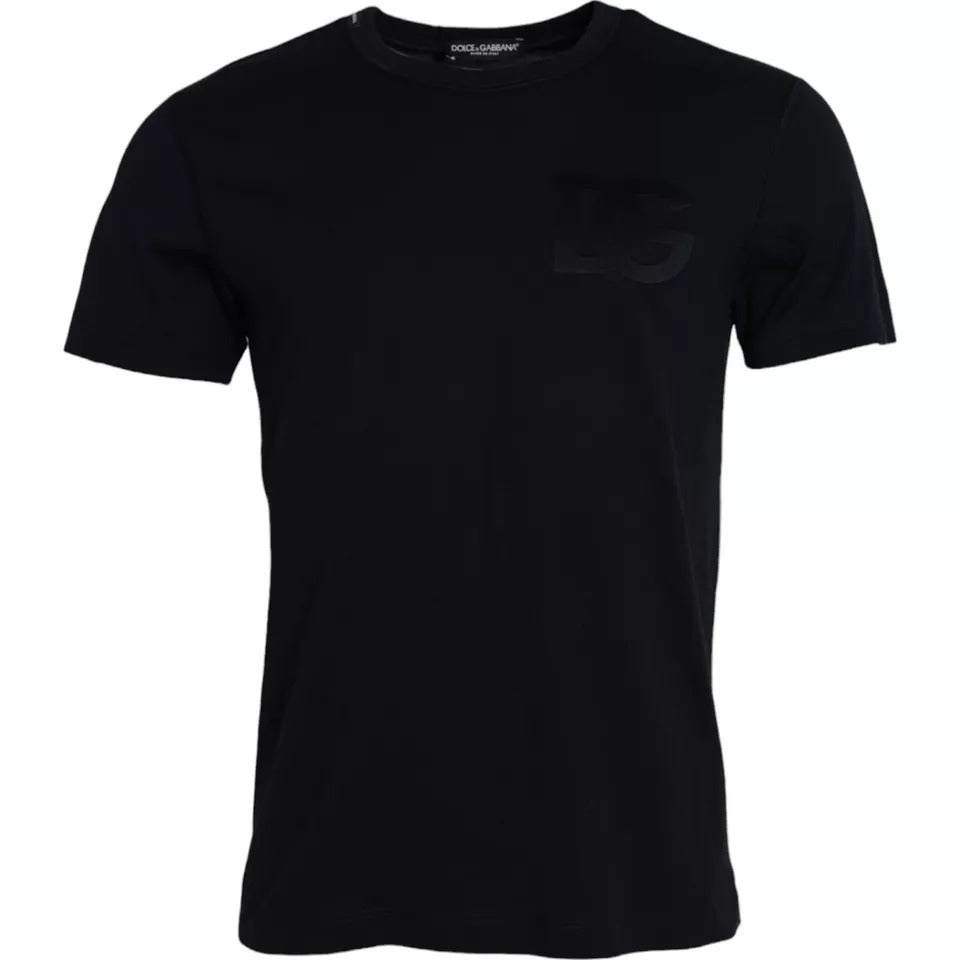 Dolce & Gabbana Black Logo Round Neck Short Sleeves T-shirt