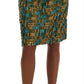 Dolce & Gabbana Elegant Green Jacquard High Waist Skirt