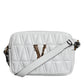 Versace White Quilted Nappa Leather Crossbody Shoulder Bag