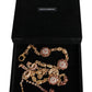 Dolce & Gabbana Gold Tone Brass Crystal Embellished Belt