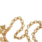 Dolce & Gabbana Gold Brass Crystal Bug Charm Pendant Statement Necklace