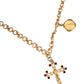 Dolce & Gabbana Gold Tone Brass Chain Religious Cross Pendant Necklace