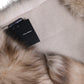 Dolce & Gabbana Brown Frost Fox Fur Neck Warmer Winter Scarf