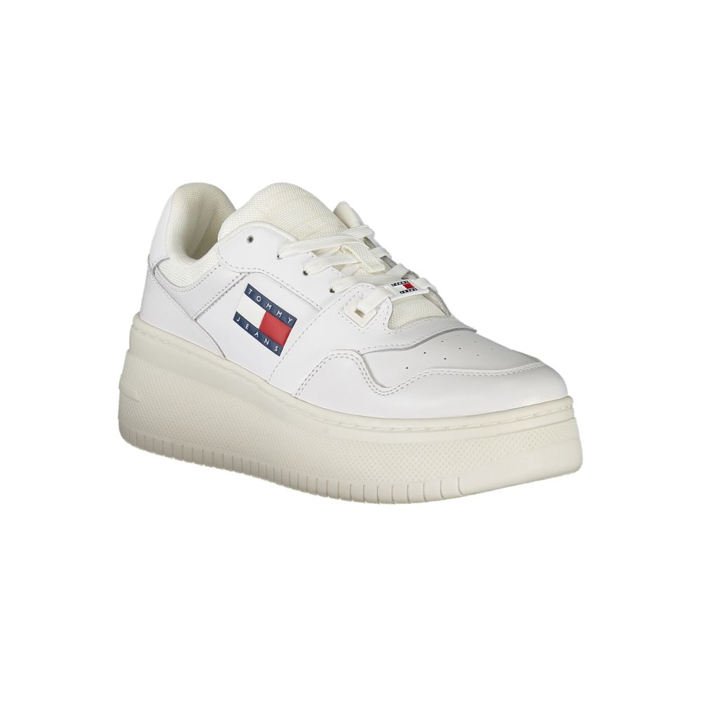 Tommy Hilfiger White Leather Women Sneaker