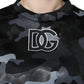 Dolce & Gabbana Black Camouflage Round Neck Sweatshirt Sweater