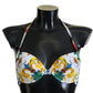 Dolce & Gabbana White Majolica Beachwear Swimwear Bikini Top