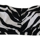 Dolce & Gabbana Black White Zebra Bandeau Swimwear Bikini Top