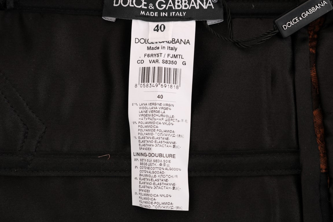 Dolce & Gabbana Chic Brown Mini Wool Blend Dress
