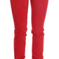 Costume National Radiant Red Super Slim Designer Jeans
