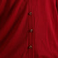 Dolce & Gabbana Elegant Red V-Neck Wool Cardigan