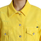Dolce & Gabbana Chic Yellow Denim Button-Down Jacket