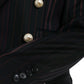 Dolce & Gabbana Elegant Striped Double Breasted Wool Blazer