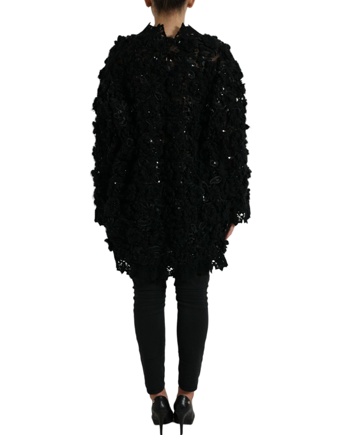 Dolce & Gabbana Sequin Embellished Black Pullover