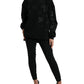 Dolce & Gabbana Elegant Black Floral Applique Sweater