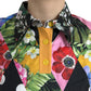 Dolce & Gabbana Multicolor Cashmere-Silk Blend Henley Sweater