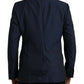 Dolce & Gabbana Blue MARTINI Shawl Single Breasted Blazer