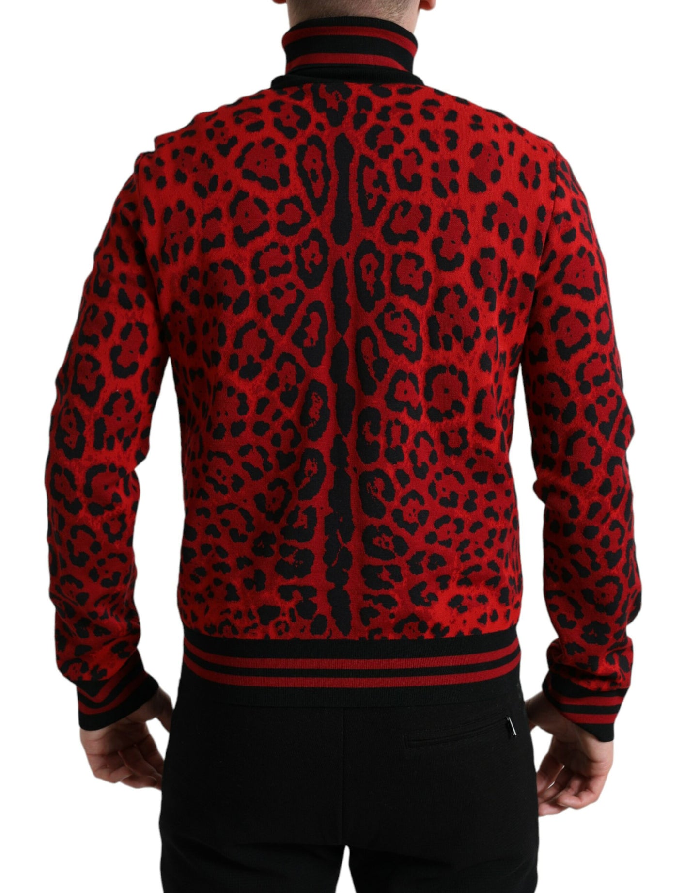Dolce & Gabbana Elegant Leopard Turtleneck Sweater