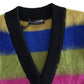 Dolce & Gabbana Multicolor V-Neck Luxury Pullover Sweater