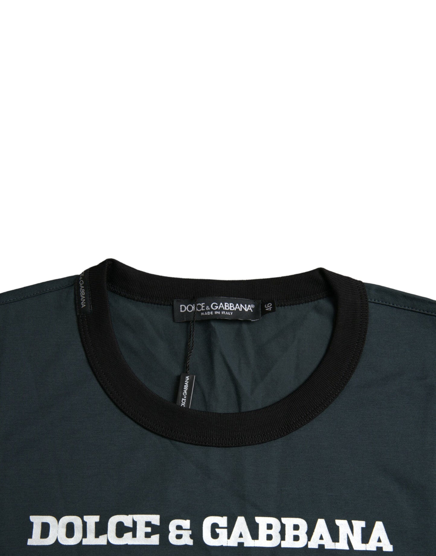Dolce & Gabbana Blue Logo Print Crewneck Short Sleeve T-shirt