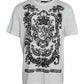 Dolce & Gabbana White Lion Crown Logo Cotton Crewneck T-shirt