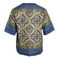 Dolce & Gabbana Multicolor Majolica Linen Short Sleeve T-shirt