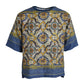 Dolce & Gabbana Multicolor Majolica Linen Short Sleeve T-shirt