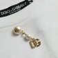 Dolce & Gabbana White Embellished Cotton Crew Neck T-shirt