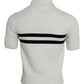 Dolce & Gabbana White DG Logo Collared Henley Shirt T-shirt