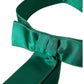 Dolce & Gabbana Green Silk Satin Waist Women Belt