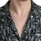 Dolce & Gabbana Elegant Silk Polo T-Shirt with Trumpet Print