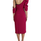Dolce & Gabbana Elegant Purple Silk Midi Sheath Dress