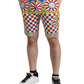 Dolce & Gabbana Multicolor Print Bermuda Shorts