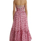 Dolce & Gabbana Chic A-Line Strapless Silk Dress in Pink