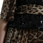 Dolce & Gabbana Elegant Leopard Sequin Tiered Dress