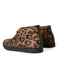 Dolce & Gabbana Elegant Leopard Print Mid-Top Sneakers