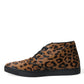 Dolce & Gabbana Elegant Leopard Print Mid-Top Sneakers