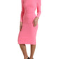 Dolce & Gabbana Elegant Rose Pink Bodycon Midi Dress