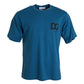 Dolce & Gabbana Blue Logo Round Neck Short Sleeves T-shirt