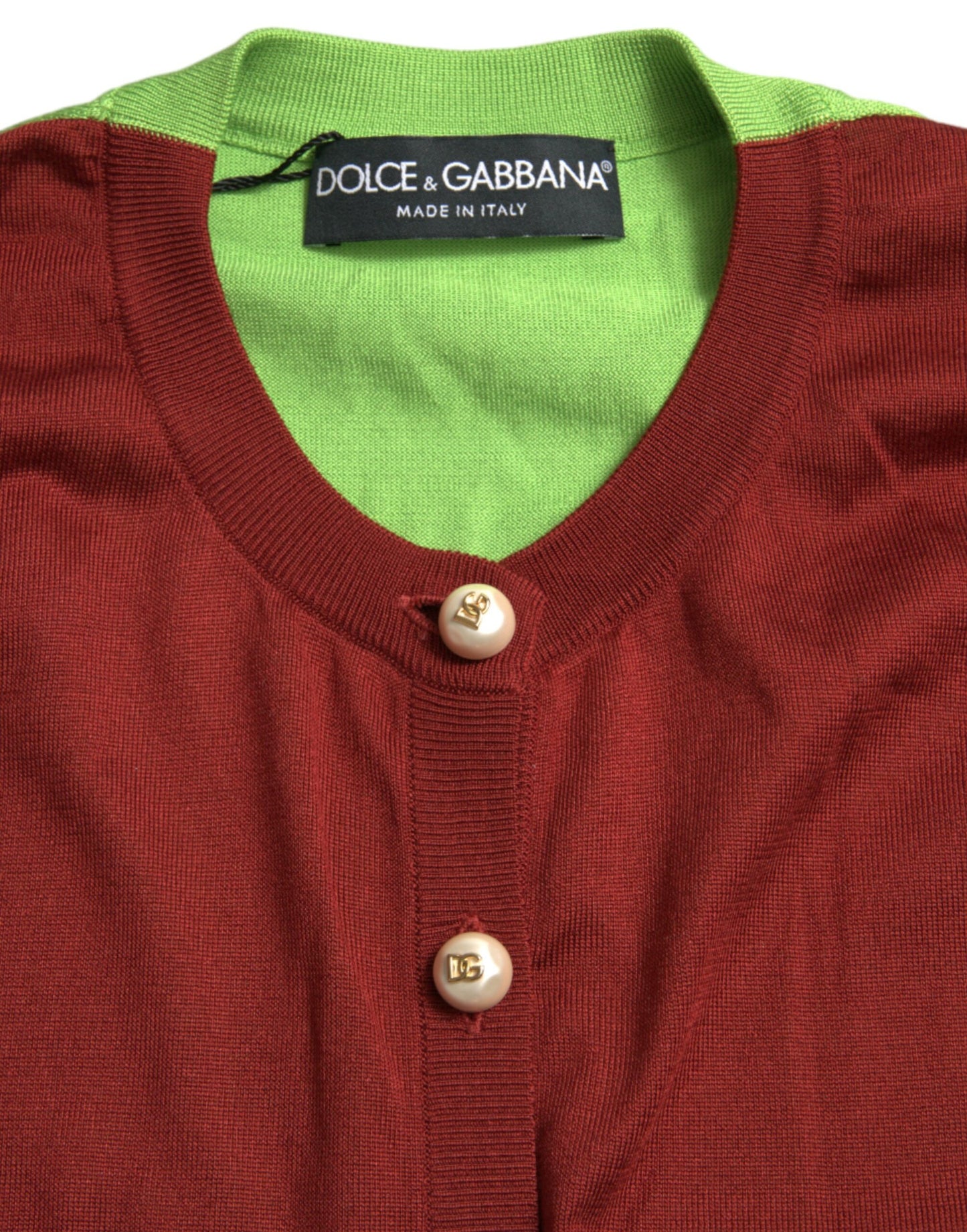 Dolce & Gabbana Elegant Silk Cardigan Sweater in Vibrant Tones