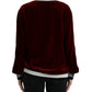 Dolce & Gabbana Elegant Burgundy Silk-Blend Sweater