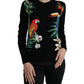 Dolce & Gabbana Elegant Wool Silk Printed Cardigan Sweater