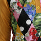 Dolce & Gabbana Elegant Patchwork Henley Silk Blend Sweater