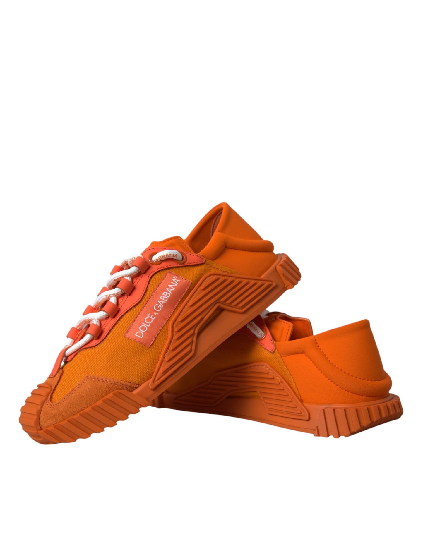Dolce & Gabbana Orange NS1 Low Top Sports Sneakers Shoes