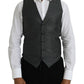 Dolce & Gabbana Gray Wool Formal Dress Waistcoat Vest